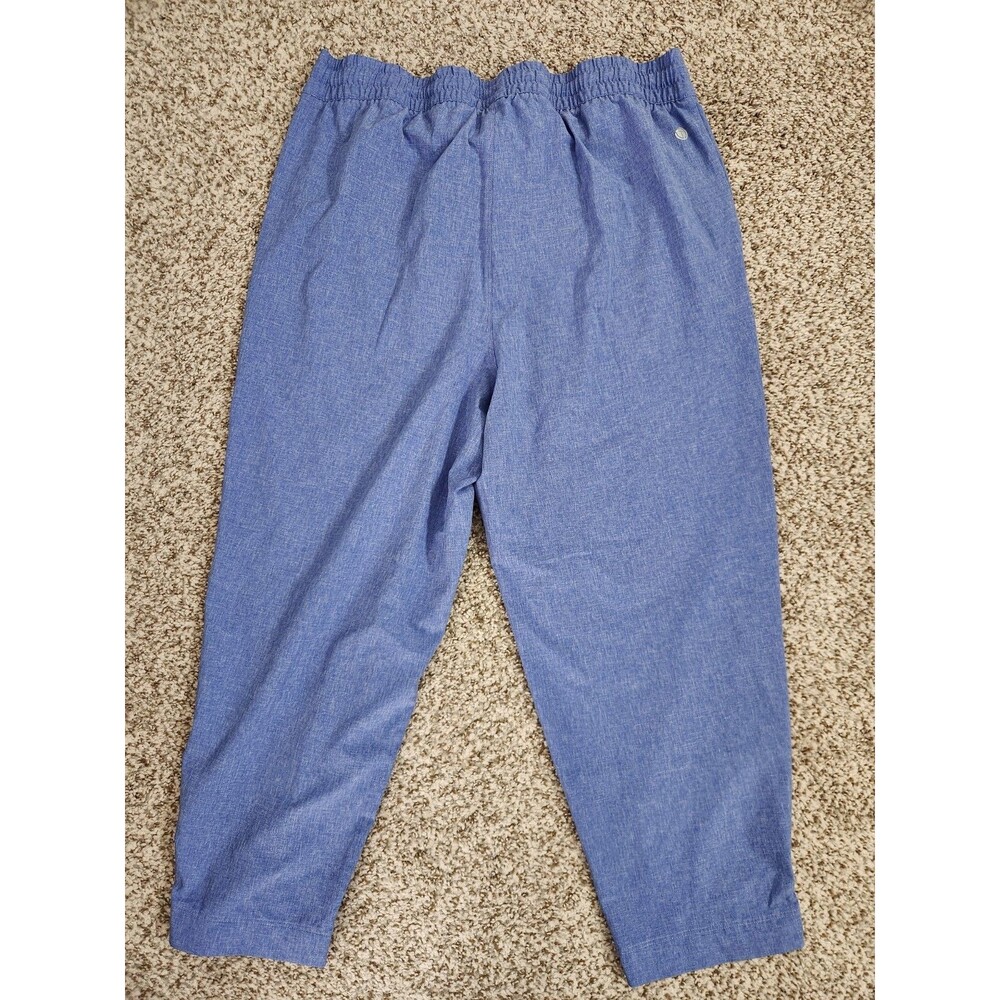 TALBOTS Womens Light Blue Drawstring Elastic Waist Pockets Size Large Petite - Picture 2 of 7